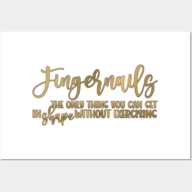 Fingernails Quote Nail Technician Nail Artist Nail Tech Wall Art by DesignCarousel